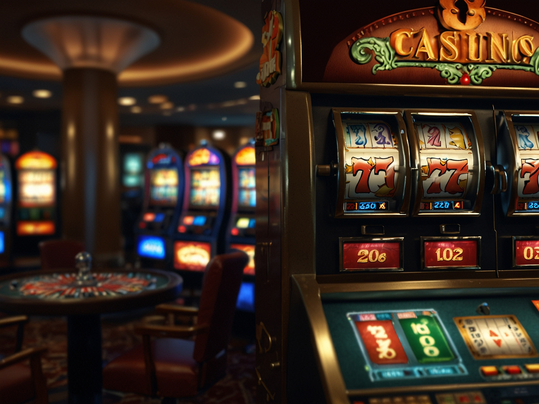 Variety of casino games on display